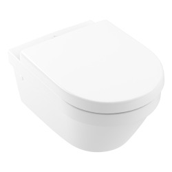 Villeroy & Boch Architectura Washdown toilet, rimless, wall-mounted, Alpine white, invisible fixings (4694R001)