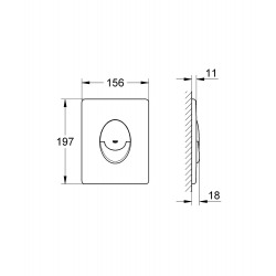  Start Two-touch control panel, Chrome (38964000)