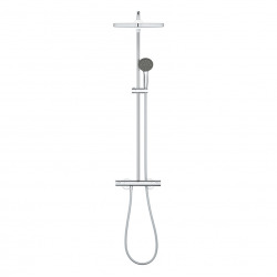 Grohe XXL Cube 250 thermostatic shower column + 2-jet hand shower, Chrome (26696022)