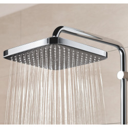 Grohe XXL Cube 250 thermostatic shower column + 2-jet hand shower, Chrome (26696022)