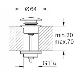  Waste set with push-open plug (65807000)