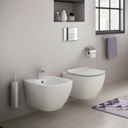 Geberit Duofix Frame + Ideal Standard Tesi Aquablade Bowl + Sigma01 Chrome Matt Flush Plate (GEBAQUA-M)