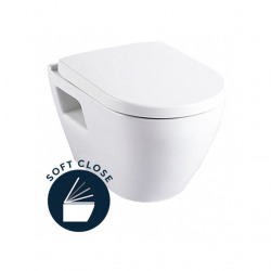 Geberit Toilet set Duofix Self-supporting frame + Serel SM10 toilet + Softclose seat + White flush plate (SM10GebX)
