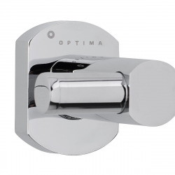 Optima Cube Way Wall-Mounted Toilet Roll Holder in Brass, Chrome (SPI26)