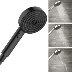  Pulsify Select Relaxation 3-jet hand shower XXL Performance 105mm EcoSmart 9l/min, Matt black (24111670)