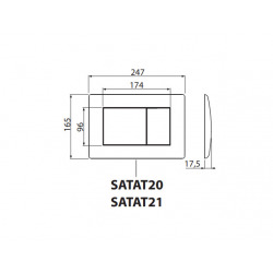  Dual Flush Plate, Gloss White (SATAT20)