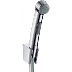 Hansgrohe Bidet set hand shower with holder and pressure shower hose 125 cm for bidet, Chrome (32129000)