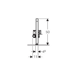 Geberit Duofix shower frame 50 cm with wall drain, screed height 65-90 mm (111.593.00.1)
