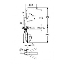  Essence Single-lever sink mixer 1/2", Hard graphite (30270A00)