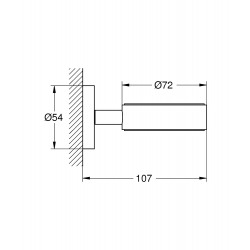  Essentials Metal glass/soap dish holder with concealed fixings, Polished Nickel (40369BE1)