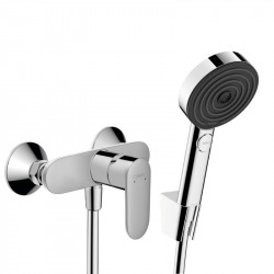 Hansgrohe Vernis Blend Shower mixer set + Hand shower XXL 105mm 3 jets + hose 125cm, holder (71640000-Pulsify)