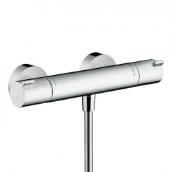 Hansgrohe Ecostat Thermostatic shower mixer set + Hand shower XXL 105mm 3 jets, hose 160cm, bar 65cm (13211000-Pulsify3)