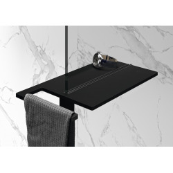 HÜPPE Select+ Towel rail with shelf 40 x 22 cm, Matt black (SL2401123)