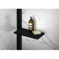 HÜPPE Select+ Shower shelf for mounting on the profile, wall-mounted, no drilling, Black (SL21011)