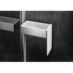HÜPPE Select+ Wall mounted storage shelf, no drilling, Matt silver (SL2201087)