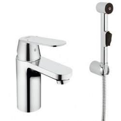 Grohe Eurosmart Cosmopolitan Single lever basin mixer with hygiene hand shower, Chrome (23125000)