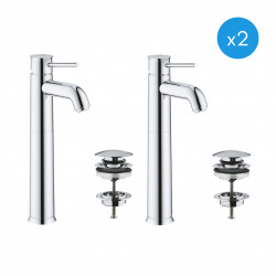 Grohe Start Classic Set of 2 single lever basin mixers, size XL, Chrome (23784000-DUO)