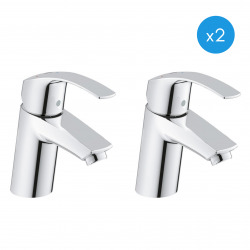 Grohe Eurosmart - Set of 2 1/2" single lever basin mixers size S, Chrome (32154002-DUO)