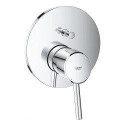  Concetto Set Mechanical mixer and concealed body + Atrio bath spout + 1-jet stick hand shower, Chrome (24054Perfect-Bain)