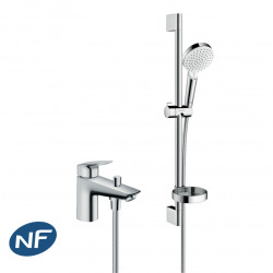 Hansgrohe Focus Pack Single lever bath/shower mixer C2 + Crometta Vario shower set with soap dish (71315000-Crometta2)
