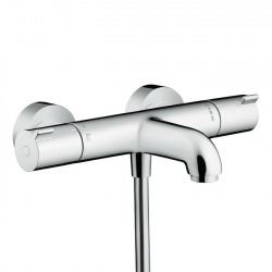 Hansgrohe Ecostat Set Thermostatic bath/shower mixer + Hand shower 105mm 3 jets + Shower hose 125cm + Wall bracket, Chrome