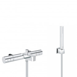 Grohe Bath/shower set Grohtherm 800 thermostatic mixer + 1 jet shower stick, Chrome (34770000-CUBESTICK)