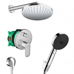 Hansgrohe Vernis Blend Pulsify All-in-one shower set with Head shower 205 XXL + 3 jet Performance hand shower (VernisPulsify-2)