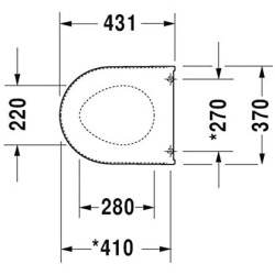 Duravit Starck 3 Toilet seat with fall prevention, Duroplast (006389)