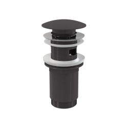 Alca Basin drain clic-clac 5/4 " With overflow, Gun brushed metal (A392-GM-B)