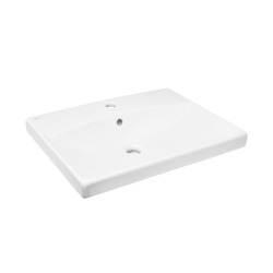 Swiss Aqua Technologies Brevis Hanging washbasin with hole for tap in the middle, 60x45x14cm (SATBRE6045S)