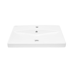 Brevis Hanging washbasin with hole for tap in the middle, 60x45x14cm (SATBRE6045S)