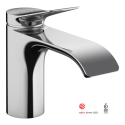 Hansgrohe Vivenis Single lever basin mixer 80 with pop-up waste set, waterfall spout, chrome (75010000)