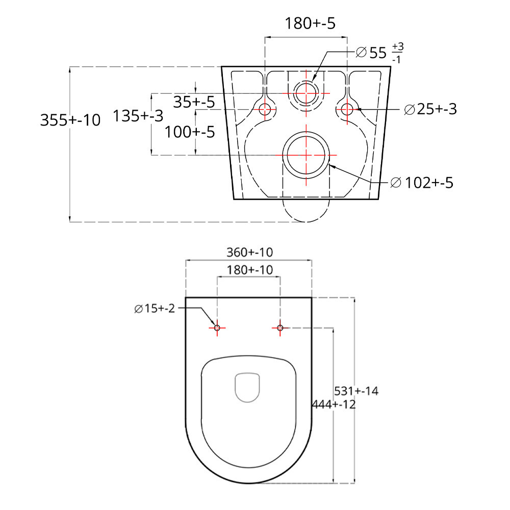 Swiss Aqua Technologies Brevis Wallhung toilet without rim, invisible