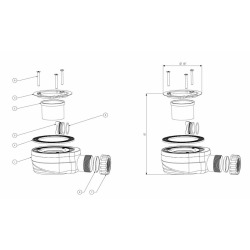Siko Multi siphon for shower tray