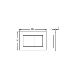 TECEnow Flush plate for dual flush,  High gloss white (9240400)