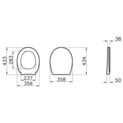 Vitra  Normus Wall-Hung Toilet + soft close seat, White (6855-003-6290)