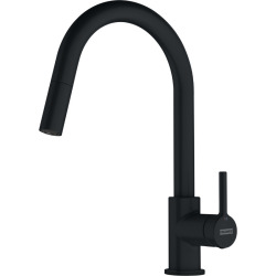 Franke Lina - Kitchen mixer 215x360mm, Pull-out spray, Spout rotation 150°, Fragranit, Black matt (115.0626.053)