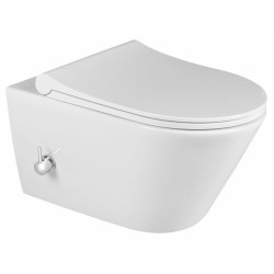 Lucco Avva Wall hung rimless bowl, White (100315)