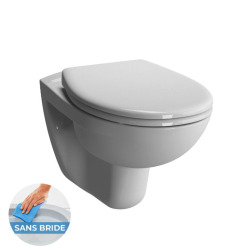  Duofix Toilet Frame + Vitra Normus rimless bowl + Softclose seat + White plate (NORMUSRIMLESSGEB3)