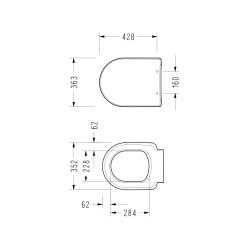 Serel Seat for SM10, SM26 and Grohe solido compact (42473000)