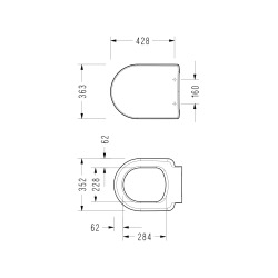 Serel Seat for SM10, SM26 and Grohe solido compact (42473000)