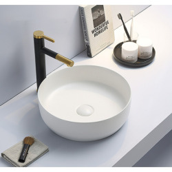 Swiss Aqua Technologies Infinitio Countertop basin 39x39x12cm without overflow + free-flow drain Infinitio white (SetSATINF-blanc)