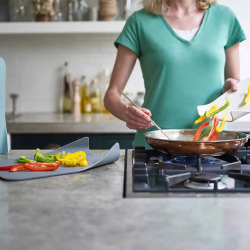  Nest Chop set of 3 interlocking cutting boards with curved edges, vertical storage, Grey (60122)