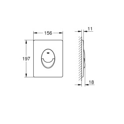 Start Dual Flush Plate, Matt Black (38964KF0)