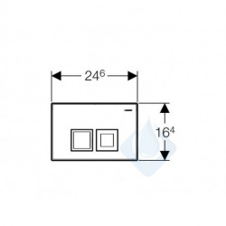  DELTA35 Flush plate for dual flush, Matt chrome (115.135.46.5)