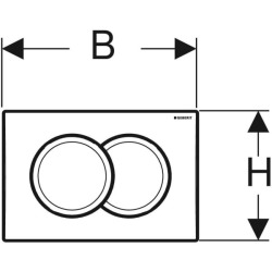  Delta01 Dual Flush Plate, White (115.107.11.1)
