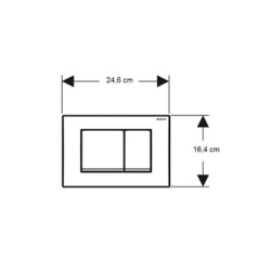  Delta30 flush plate for dual flush, matt chrome (115.137.46.1)