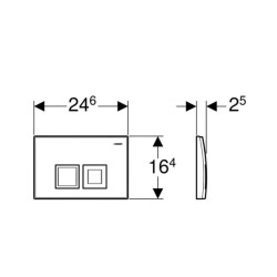 Delta35 Flush plate for dual flush, alpine white  (115.135.11.5)