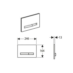  Sigma 50 flush plate with 2 boutons, chrome (115.788.21.2)