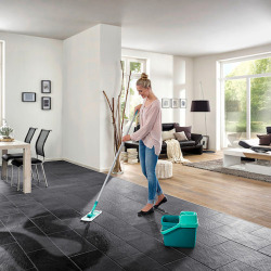 Leifheit Combi XL Set floor cleaner, bucket + flat broom, green (55360)